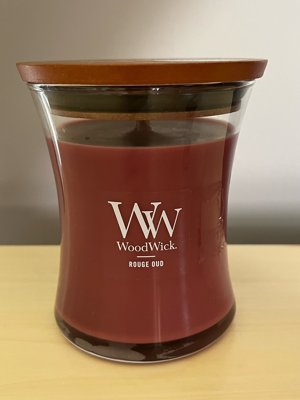 New WoodWick Rouge Red Crackling Candle 9.7 Oz.